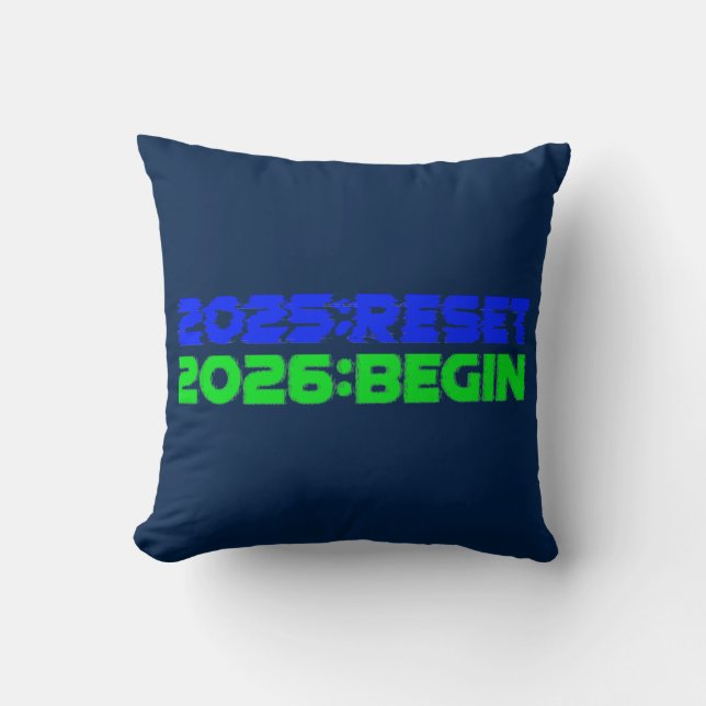 2025:RESET/2026:BEGIN Pillow Kussen (Voorkant)