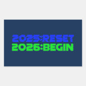 2025:RESET/2026:BEGIN Sticker (Voorkant)