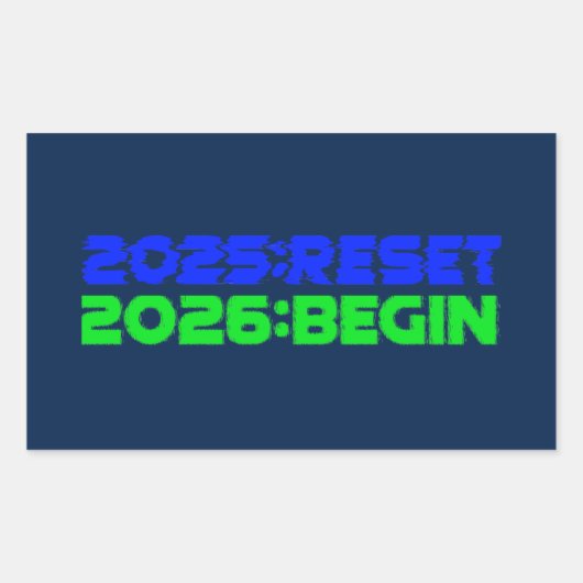 2025:RESET/2026:BEGIN Sticker (Devant)