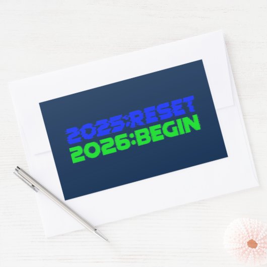 2025:RESET/2026:BEGIN Sticker (Enveloppe)