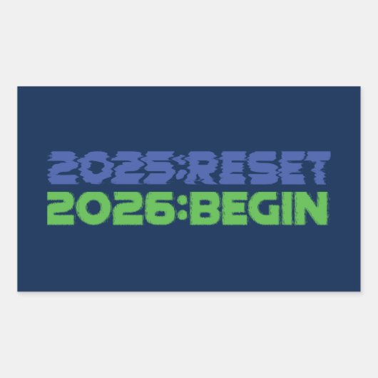 2025:RESET/2026:BEGIN Sticker (Voorkant)