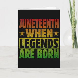 2025 Retro 19 juni Verjaardag - 1865 Juneteenth Bi Kaart