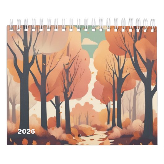 2025 Retro seizoensgebonden kunstkalender | Levend Kalender (Hoes)