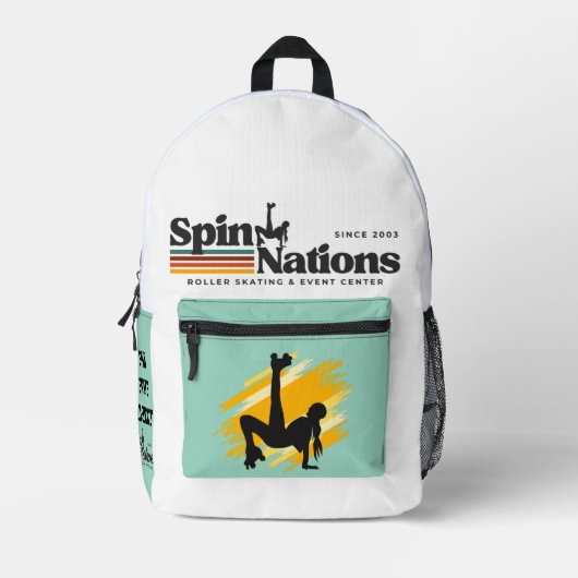 2025 Retro SpinNations Backpack Bedrukte Rugzak (Voorkant)