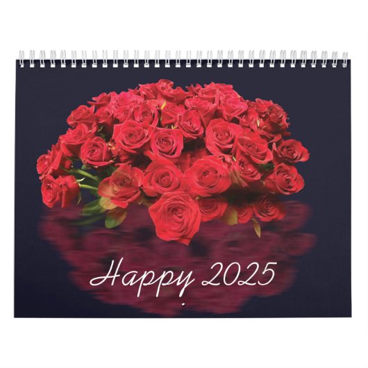 2025 Rode Rozenkalender Kalender (Hoes)