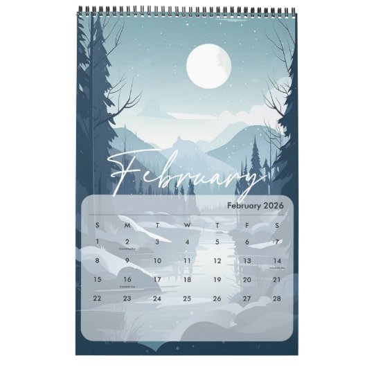 2025 rustige scènes kalender (Feb 2026)