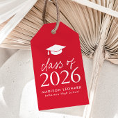 2025 Script Red Afstuderen Cadeaulabel