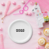 2025 Senior Afstuderen Klasse van 2025 School Papieren Bordje (Feest)