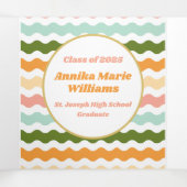 2025 Sherbet Fun Afstuderen Multi Foto Drieluik Aankondiging (Binnenkant midden)