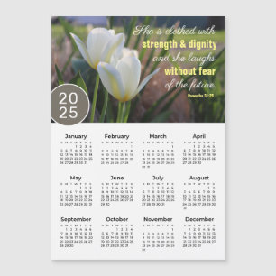 2025 Spreuken 31:25 Tulp Magnetische Kalender