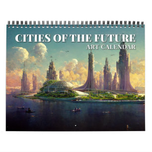2025 Steden van de Toekomstige Science Fiction Kal Kalender