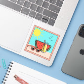 2025 Summer Creativity Contest Miacademy Winnaar Sticker (Laptop met iPhone)