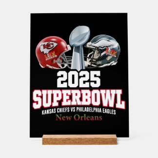 2025 Super Bowl Showdown Acryl Bord