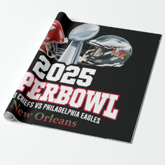 2025 Super Bowl Showdown Cadeaupapier