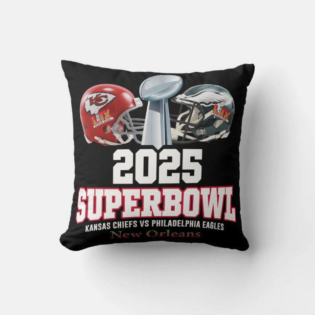 2025 Super Bowl Showdown Kussen (Voorkant)
