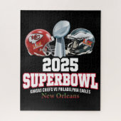 2025 Super Bowl Showdown Legpuzzel (Verticaal)