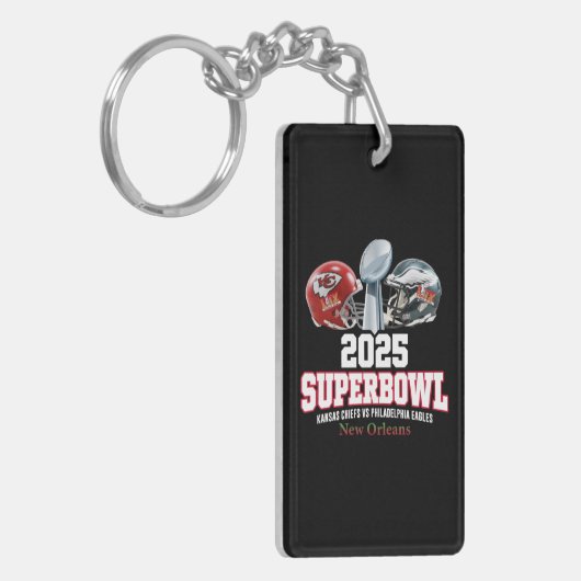 2025 Super Bowl Showdown Sleutelhanger (Voorkant Links)