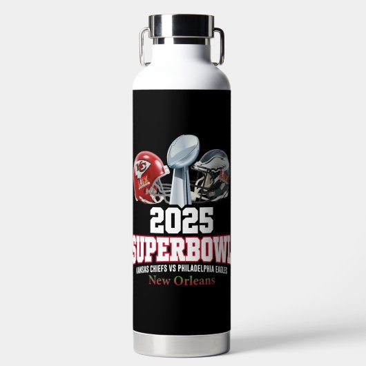 2025 Super Bowl Showdown Waterfles (Voorkant)