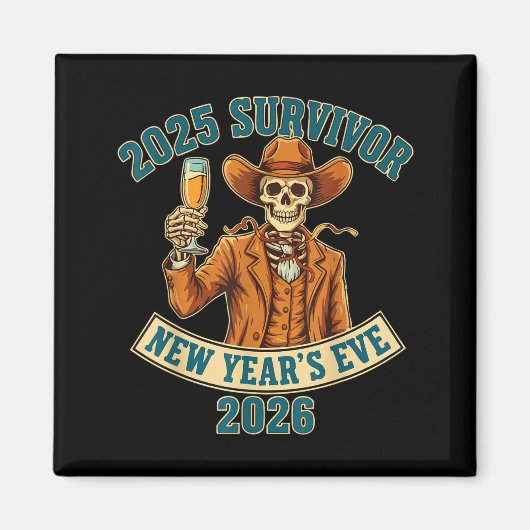 2025 Survivor New Year's Eve 2026  Magneet (Voorkant)
