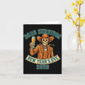 2025 Survivor Oud en Nieuw 2026 Kaart (Gele Bloem)