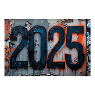 2025 Urban Graffiti Wall Art – Grunge Texture Perfect Poster