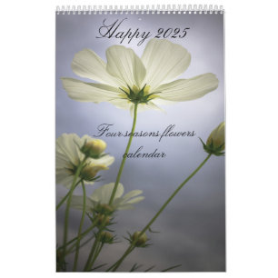 2025 Vier seizoenen bloemen kalender