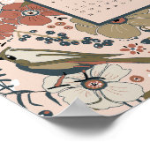 2025 Vogels Bloemen Kalender Poster (Hoek)