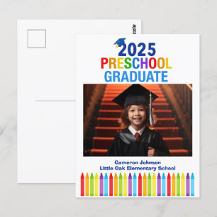 2025 Voorschoolse Foto Aangepaste Kinderen Afstude Briefkaart