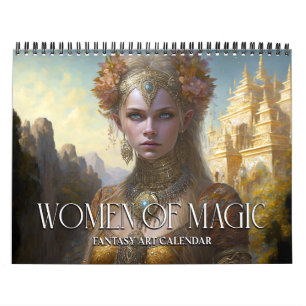 2025 Vrouwen van Magic 4 Fantasy Kunstkalender Kalender