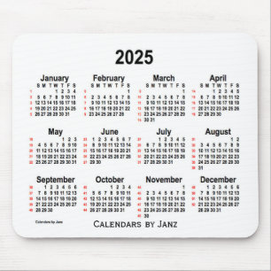 2025 White 52 Weeks Agenda van Janz Muismat