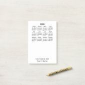 2025 Witte Agenda van Janz Post-it® Notes (Op bureau)