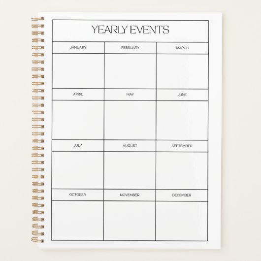 2025 Yearly Planner | Minimalist Wall Calendar (Devant)