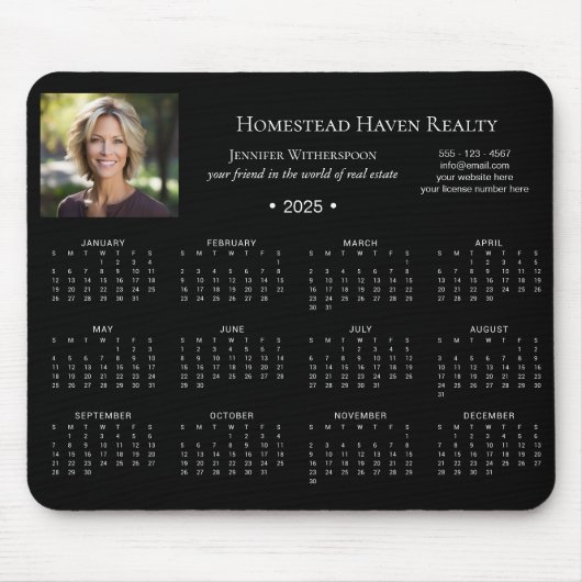 2025 Zakelijke fotokalender -BLK Muismat (Voorkant)