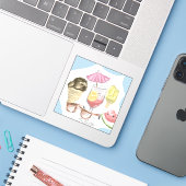 2025 Zomer Creativiteit Contest MiaPrep Winnaar Sticker (Laptop met iPhone)