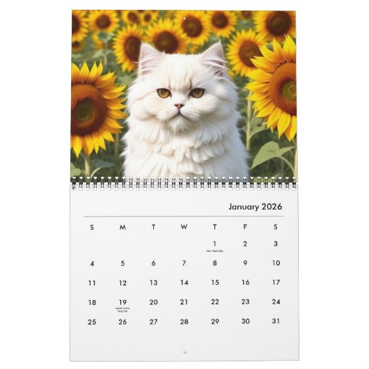 2025 Zonnebloem Katten Kalender (Jan 2026)