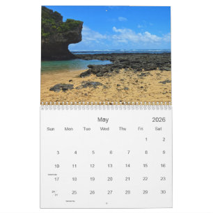 2026 12-maanden Rotsen van Okinawa- Oceaan Kalende Kalender