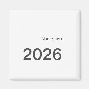 2026 2027 2028 naam titel hier jaar vet letter  magneet