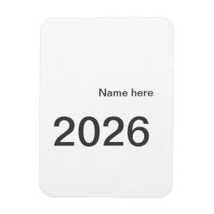 2026 2027 2028 naam titel hier jaar vet letter magneet