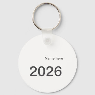 2026 2027 2028 naam titel hier jaar vet letter sleutelhanger