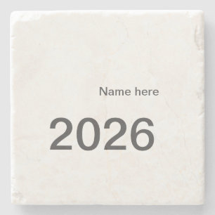 2026 2027 2028 naam titel hier jaar vet letter stenen onderzetter