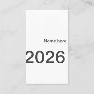 2026 2027 2028 naam titel hier jaar vet letter  visitekaartje