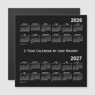 2026-2027 Neon White 2 Year Agenda van Janz
