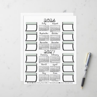 2026-2027 Schooljaar Agenda Stof Lettertype & Bout