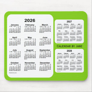 2026-2028 Geel groen 3 jaar agenda van Janz Muismat