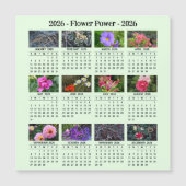 2026 Aangepaste Bloem magnetische groene Kalender  (Voorkant)
