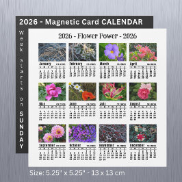 2026 Aangepaste Bloem magnetische witte Kalender S
