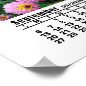 2026 aangepaste Bloemenkalender Zondag start - Poster (Hoek)