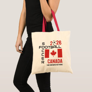 2026 Aangepaste Canadese Vlag Voetbal CANADA VOETB Tote Bag