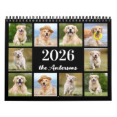 2026 Aangepaste Foto Familie Huisdier Hond Creëer  Kalender (Hoes)