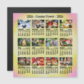2026 Aangepaste Foto Gnome Kalender Zondag start (Voorkant / Achterkant)